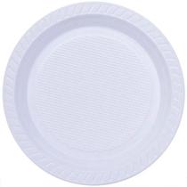 Prato Refeição Descartável Branco Plástico 21Cm 300 Unidades - Copobras