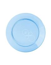 Prato refeição redondo azul neon 21cm c/10un