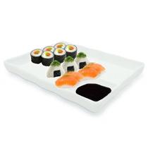 Prato Retangular Melamina Premium Divisória Porta Molho 21cm