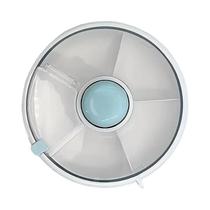 Prato Rotativo Para Frutas Com 5 Compartimentos, Caixa De Lanches Com Tampa, Recipiente Para