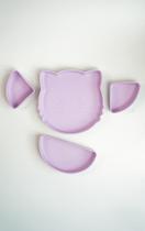 Prato Silicone Bebe Gatinho Com Divisórias Removíveis Pippo