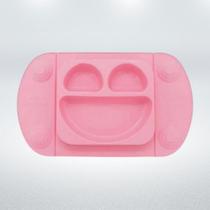 Prato Silicone Portátil Rosa Bebê Mimo SN19071