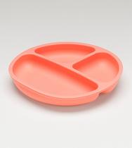 Prato Silicone Twibex com Divisória Ventosa Bebê Infantil Alimentação Fácil Uso Confortável Seguro