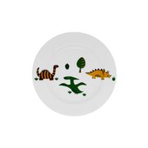 Prato Sobremesa 19cm Porcelana Schmidt - Dec. Dinossauros Infantil
