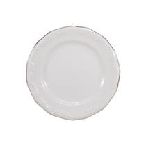 Prato Sobremesa 19cm Porcelana Schmidt - dec. Filetado Prata Pomerode 0012 Prato Sobremesa 19cm Porcelana Schmidt - dec. Filetado Prata Pomerode 0012