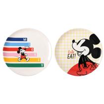 Prato Sobremesa 20Cm Fibra Bambu Mickey Disney Sortido