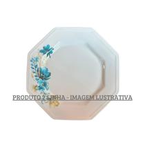 Prato Sobremesa 20cm Porcelana Schmidt - Dec. Acqua Blue 2º LINHA