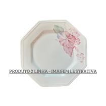 Prato Sobremesa 20cm Porcelana Schmidt - Dec. Alessandra 2º LINHA