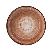 Prato Sobremesa 21cm Esfera Marrom Porcelana Decorada Schmidt Prato Sobremesa 21cm Esfera Marrom Porcelana Decorada Schmidt