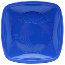 Prato Sobremesa Bio Quadrado 15cm Azul Trik - 10 unid Prato Sobremesa Bio Quadrado 15cm Azul Trik - 10 unid
