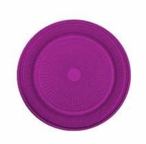 Prato sobremesa biodegradável 15cm roxo c/10 - trik trik Prato sobremesa biodegradável 15cm roxo c/10 - trik trik