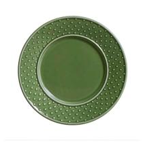 Prato Sobremesa Cerâmica Mezcla Verde Sálvia 20,5cm - 1 Unid