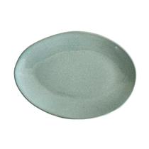 Prato Sobremesa Cerâmica Oval Orgânico Mint 22,5cm - 1 unid.