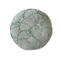 Prato Sobremesa Cerâmica Stoneware Orgânico Palmes 19,5cm 1pc