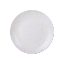 Prato Sobremesa Cerâmica Tuille Bege/Branca 20cm L'Hermitage