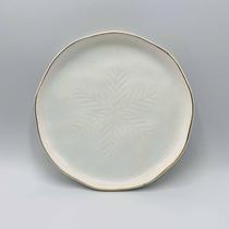 Prato Sobremesa com Filete dourado Snow Flake Prato Sobremesa com Filete dourado Snow Flake