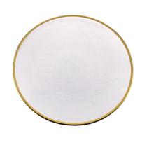 PRATO SOBREMESA CRISTAL DE CHUMBO C/BORDA DOURADA LINEN 21cm