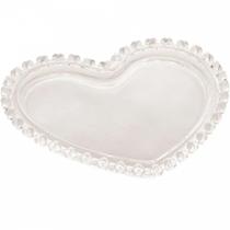 Prato Sobremesa Cristal Lyor Coração 18x15,5x2cm