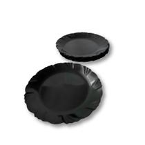 Prato sobremesa de plástico redondo (pétala) festas e eventos