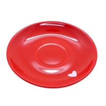 Prato Sobremesa de Porcelana Hauskaft 19,5cm Lamour Vermelho Prato Sobremesa de Porcelana Hauskaft 19,5cm Lamour Vermelho