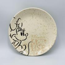 Prato Sobremesa em cerâmica com estampa da Minnie Mouse 20cm Prato Sobremesa em cerâmica com estampa da Minnie Mouse 20cm
