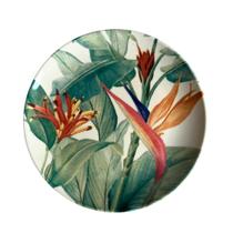 Prato Sobremesa em Cerâmica Coup Tropicalidade Flora 20,5cm - 1 unid.