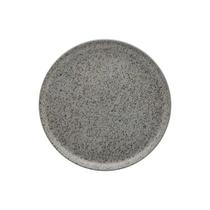 Prato Sobremesa Em Cerâmica Flat Gray 20cm Oxford Prato Sobremesa Em Cerâmica Flat Gray 20cm Oxford