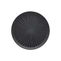 Prato Sobremesa Em Cerâmica Flat Ônix 20cm Oxford