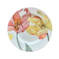 Prato Sobremesa em Cerâmica Floral Helvetia 20cm - 1 unid.