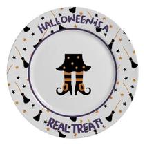 Prato Sobremesa em Cerâmica Trick Or Treat 20,5cm - Alleanza