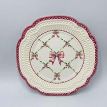 Prato Sobremesa Laços de Jardim 20,7cm- Scalla