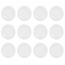 Prato Sobremesa Melamina 18cm Branco Resistente Kit 12 Un