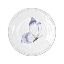 Prato Sobremesa Melamina Borboleta 23cm Parece Porcelana Prato Sobremesa Melamina Borboleta 23cm Parece Porcelana