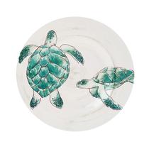 Prato Sobremesa Melamina Detalhe Tartaruga Verde 22cm 50201 - EntreCasa