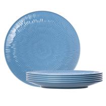 Prato Sobremesa Melanie Porcelana Azul Claro 20cm -L Hermitage Prato Sobremesa Melanie Porcelana Azul Claro 20cm -L Hermitage