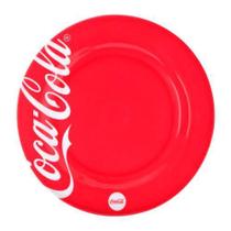 Prato Sobremesa Melanina Coca Cola Vermelho 20Cm (9505009) - Hauskraft
