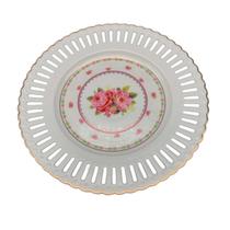 Prato Sobremesa Mon Cheri New Bone com Borda Dourada 21cm