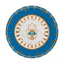 Prato Sobremesa Olho Grego de Cerâmica Plus Alleanza 20cm