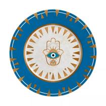 Prato Sobremesa Olho Grego De Cerâmica Plus Alleanza 20cm