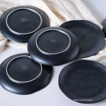 Prato Sobremesa Orgânico Preto Matte 20cm 141473901 - Porto Brasil