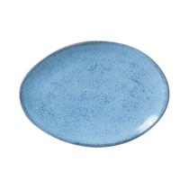 Prato Sobremesa Oval Orgânico Breeze Azul Porto Brasil Cerâmica Prato Sobremesa Oval Orgânico Breeze Azul Porto Brasil Cerâmica