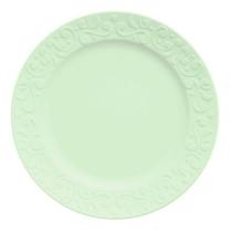 Prato Sobremesa Tassel Relevo Porcelana Verde Germer