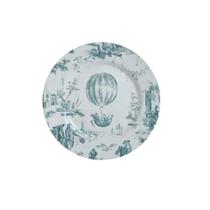 Prato Sobremesa Toile de Jouy Verde 20cm Porcelana