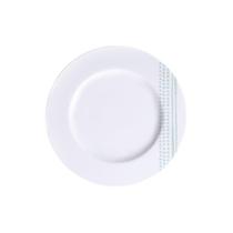 Prato Sobremesa Tramontina Monocroma em Porcelana Decorada 21 cm Prato Sobremesa Tramontina Monocroma em Porcelana Decorada 21 cm