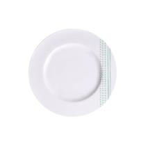 Prato Sobremesa Tramontina Monocroma em Porcelana Decorada 21 cm Prato Sobremesa Tramontina Monocroma em Porcelana Decorada 21 cm