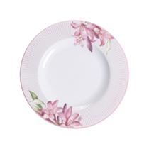 Prato Sobremesa Tramontina Poème em Porcelana Decorada 21 cm Prato Sobremesa Tramontina Poème em Porcelana Decorada 21 cm