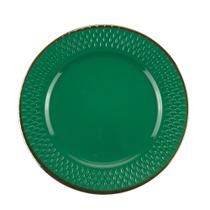 Prato Sobremesa Wolff Drops De Porcelana 20cm Verde