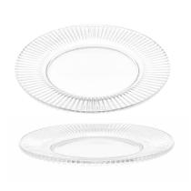 Prato Sousplat Redondo De Vidro Transparente 28cm Mesa Posta