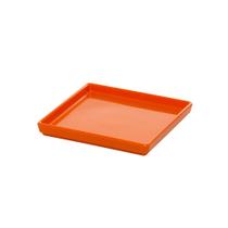 Prato Square Quadrado 13,5x13,5 Laranja em Polipropileno Linha Tropical VEM