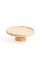 Prato Suporte Para Bolo De Bambu 20X20X7,8Cm